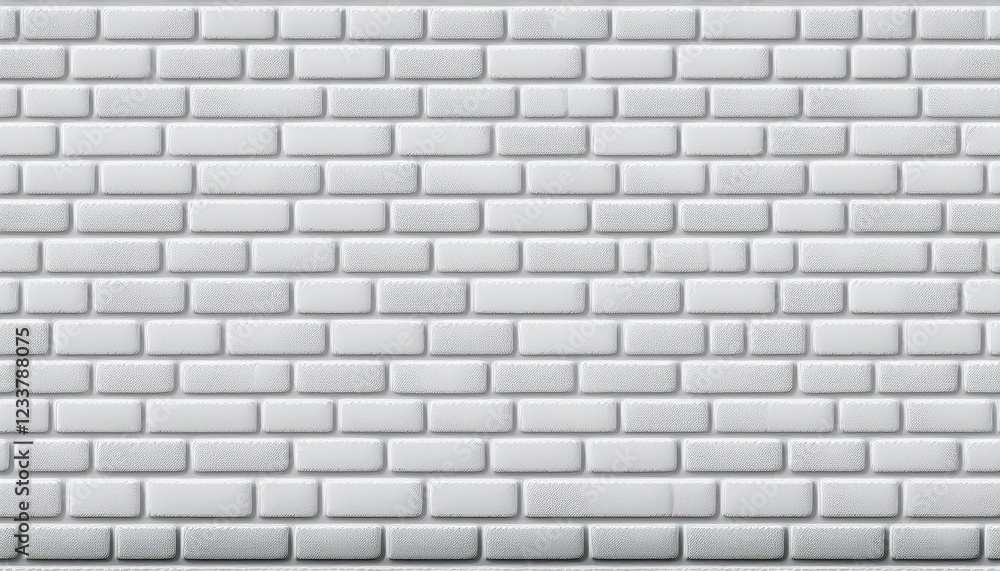 Naklejka premium Elegant Seamless White Brick Wall Pattern Perfect Backdrop for Modern Design and Minimalist Aesthetics