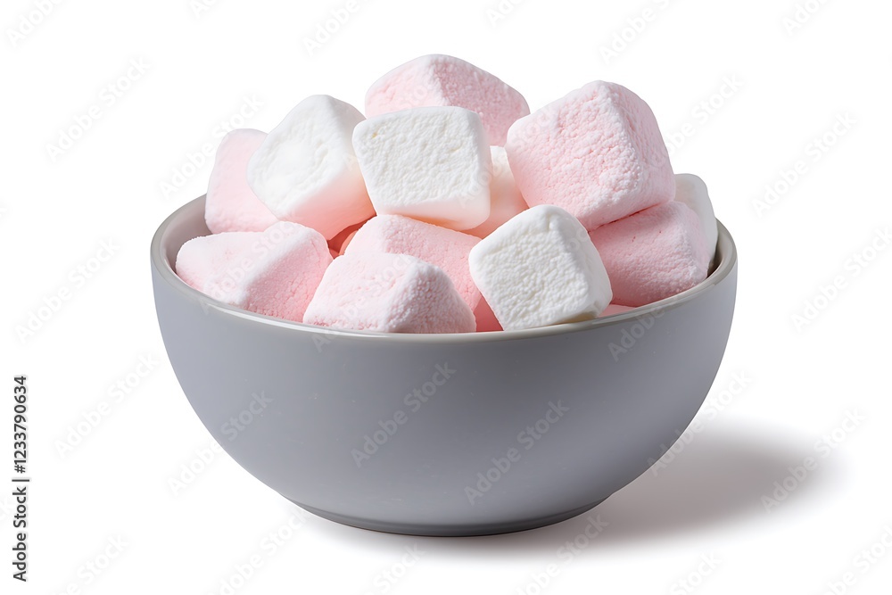 Sweet indulgence close-up food photography of marshmallow treats in cozy kitchen Sweet indulgence close-up food photography of marshmallow treats in cozy kitchen