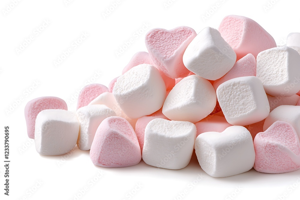 Playful vibe with colorful marshmallows a close-up on irresistible sweet snacks Playful vibe with colorful marshmallows a close-up on irresistible sweet snacks