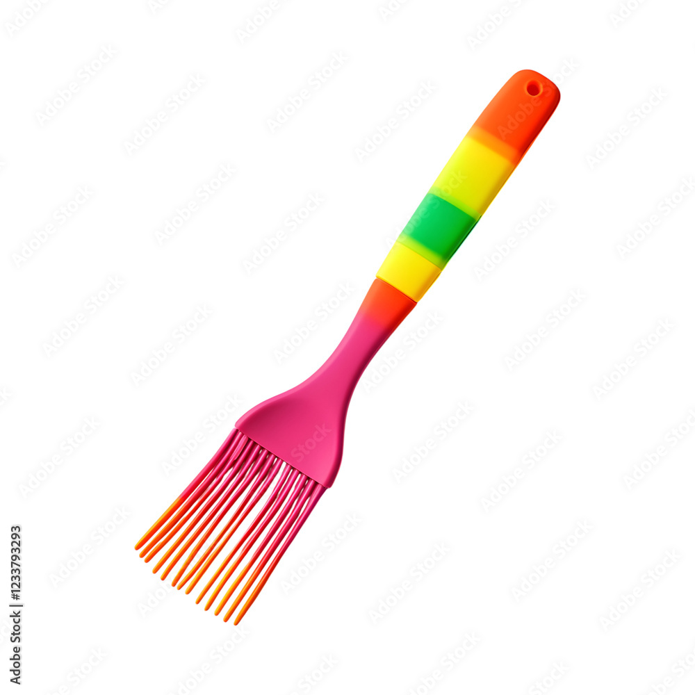 Pink and Green Fork Isolated on Transparent Background Pink and Green Fork Isolated on Transparent Background