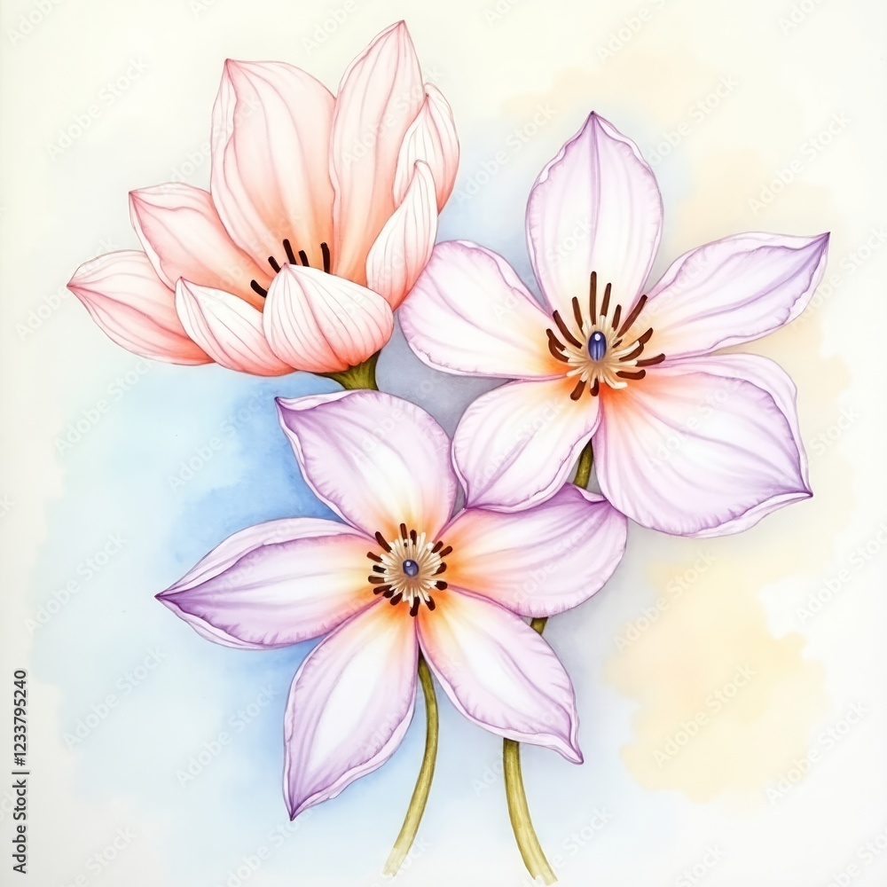 Fototapeta premium Ethereal Floral Harmony