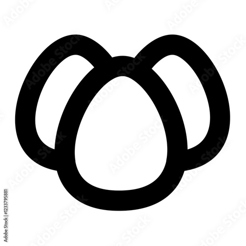 eggs icon, simple eggs outline icon