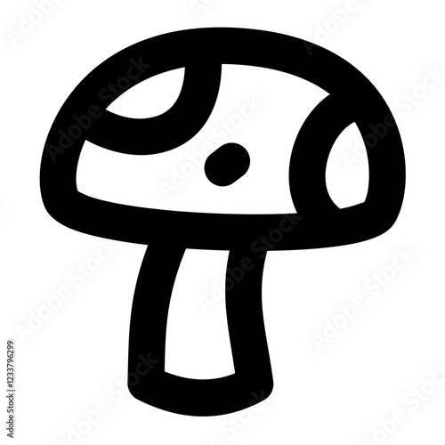 mushroom icon, simple mushroom outline icon