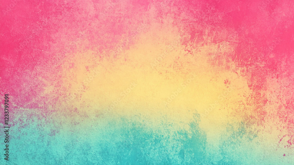 Obraz premium Happy Holi colorful background. Festival of colors, Abstract Watercolor Background with Yellow and Pink Gradient