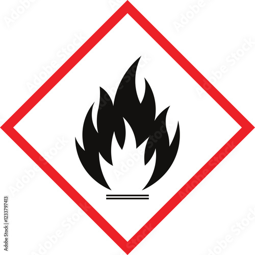 flammable symbol icon vector design 