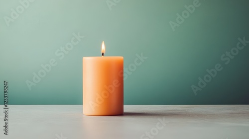 Wallpaper Mural A simple, unlit peach fuzz color candle set against a minimal background. Torontodigital.ca