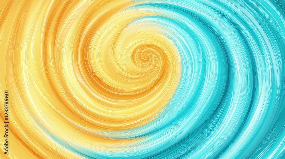 Abstract swirling yellow and blue vortex art design Abstract swirling yellow and blue vortex art design