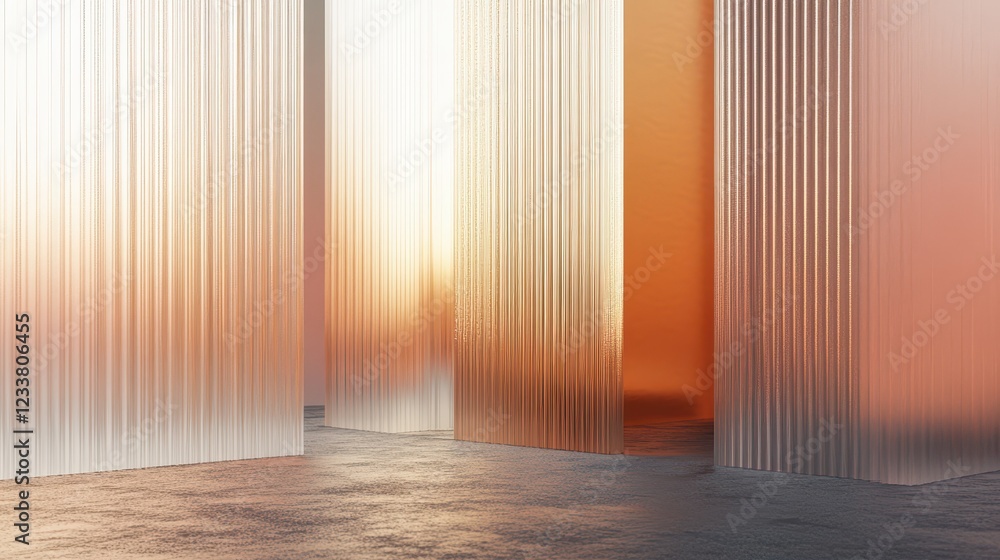 A sophisticated abstract background featuring a reeded glass effect, creating a visually intriguing texture with light reflections and subtle distortions. A sophisticated abstract background featuring a reeded glass effect, creating a visually intriguing texture with light reflections and subtle distortions.