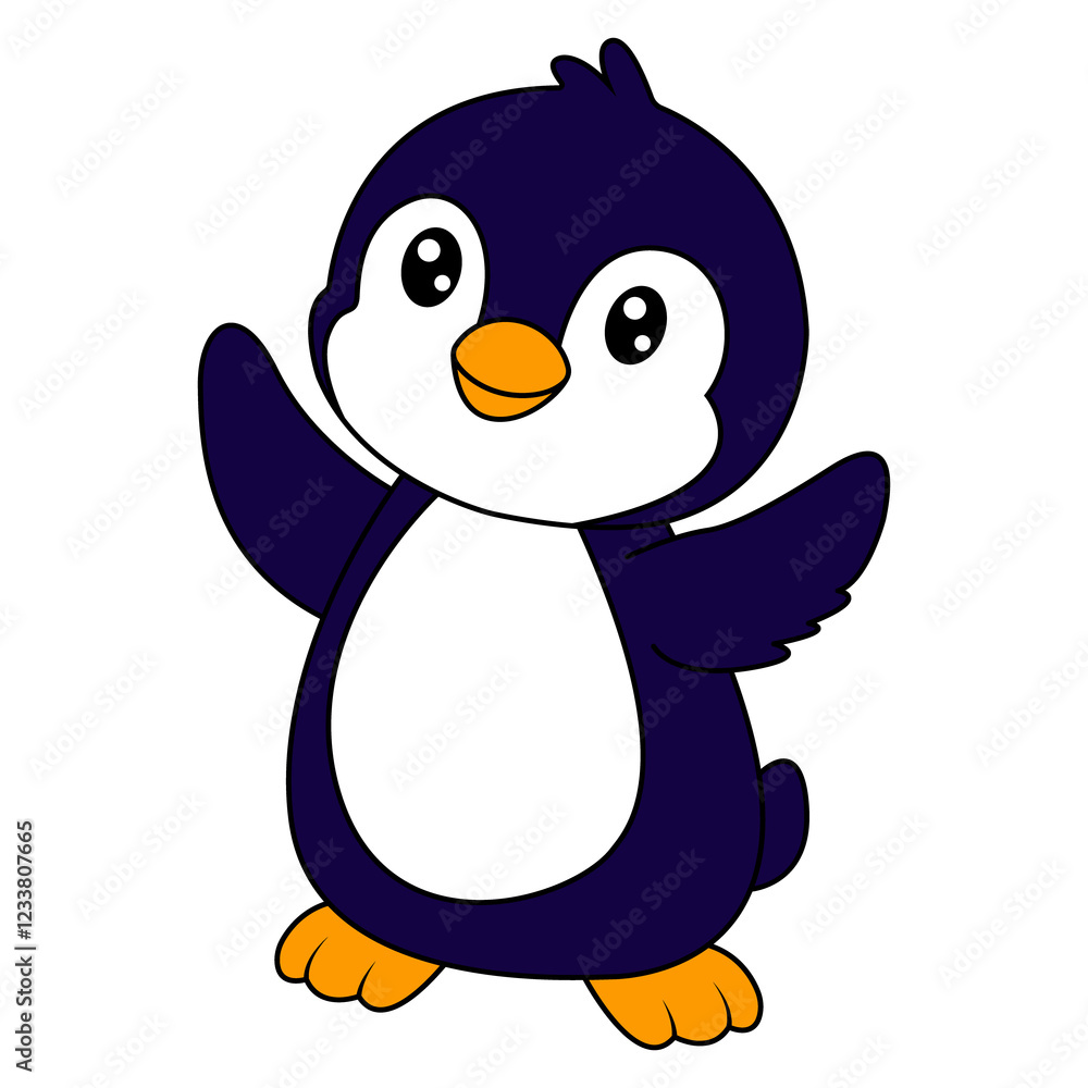 Fototapeta premium Dancing Penguin Clipart