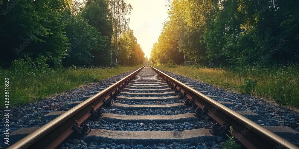 Obraz premium railway in the morning