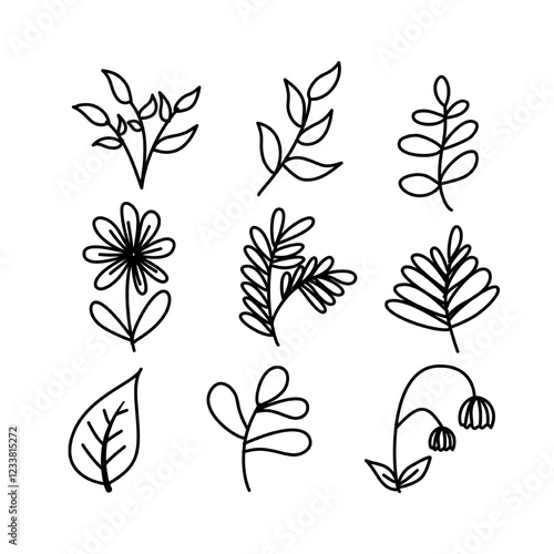 Minimalist Simple Leaf Design