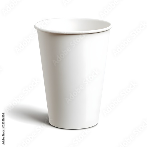 Wallpaper Mural White paper cup, product photo on a white background with no text or logo in the center. The bottom and top should be blank for easy creation of your own design. There is space at both ends  Torontodigital.ca