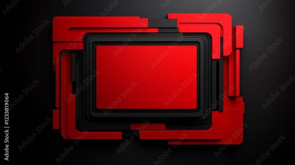 Abstract Red Frame: A modern, abstract composition featuring a bold red frame and a dynamic design on a dark backdrop. It captures the essence of contemporary aesthetics and visual contrast. Abstract Red Frame: A modern, abstract composition featuring a bold red frame and a dynamic design on a dark backdrop. It captures the essence of contemporary aesthetics and visual contrast.