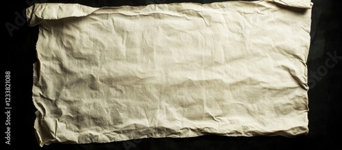 Wallpaper Mural Wrinkled aged parchment paper on dark background with copy space Torontodigital.ca