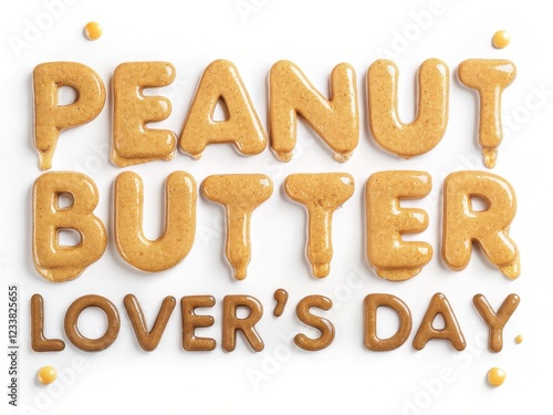 Peanut Butter Lover’s Day Typography Design  

