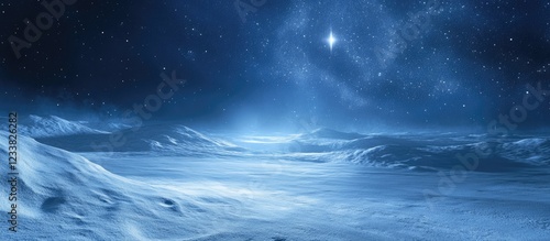 Wallpaper Mural Majestic Northern Lights Illuminating Snowy Terrain with Expansive Copy Space for Text and Celestial Highlights Above Torontodigital.ca