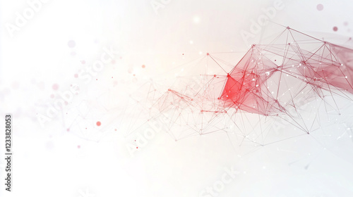 minimalist technology themed wallpaper design, Molecule structure dan and neurons, connected lines with dots, genetic and chemical compounds, illustration.