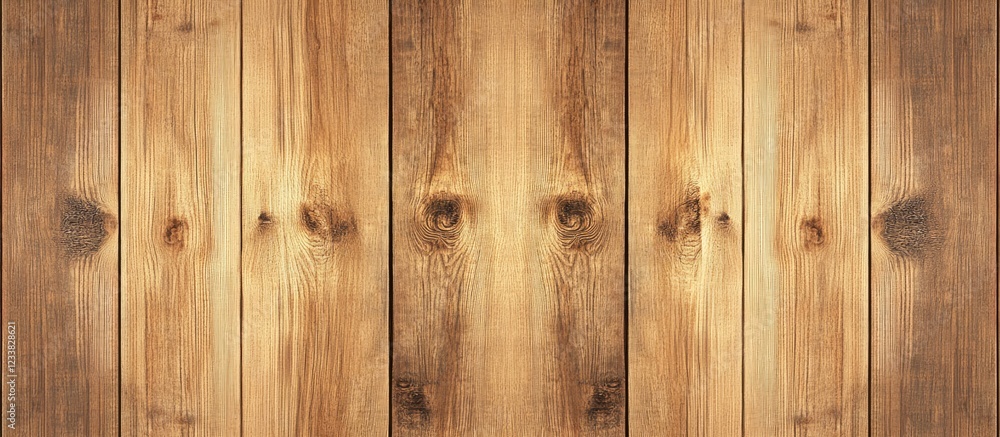 Naklejka premium Wooden Planks Background with Knots and Natural Texture