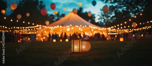 Night party tent lanterns