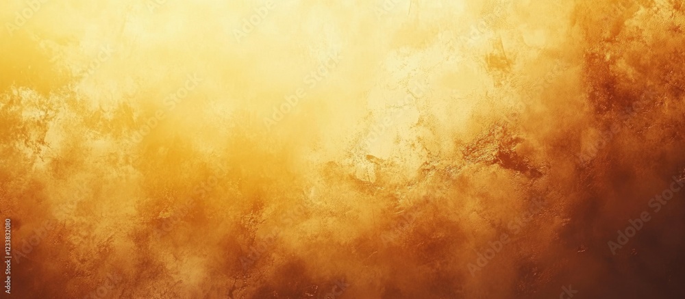 Obraz premium Golden sunset sky with vibrant hues and expansive empty space ideal for text placement or creative design elements.