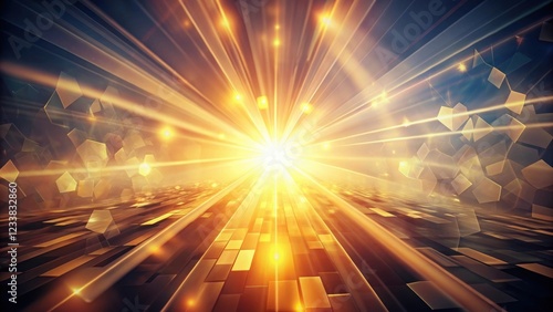 Sunlight streaming through abstract shapes on background ,  sunlight, abstract, backdrop, overlay, design, pattern, glowing, rays