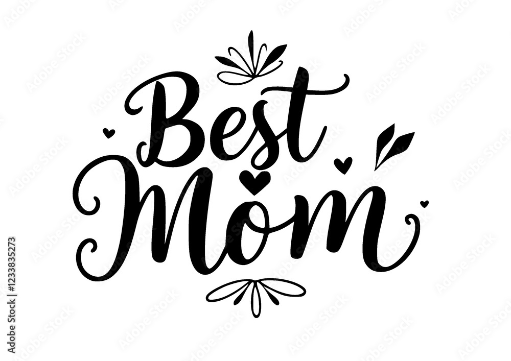 Fototapeta premium Best mom abstract vector design