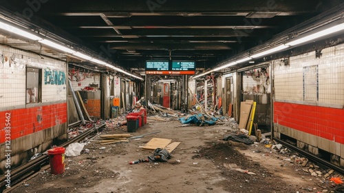 Abandoned Subway Station: A Glimpse into Urban Decay photo