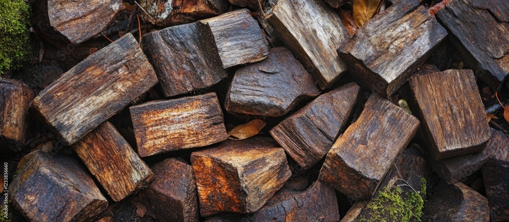 Stack of Cut Firewood Logs with Natural Texture and Color Stack of Cut Firewood Logs with Natural Texture and Color