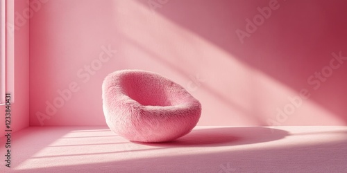 Chic Pink Chair in Sunlit Room