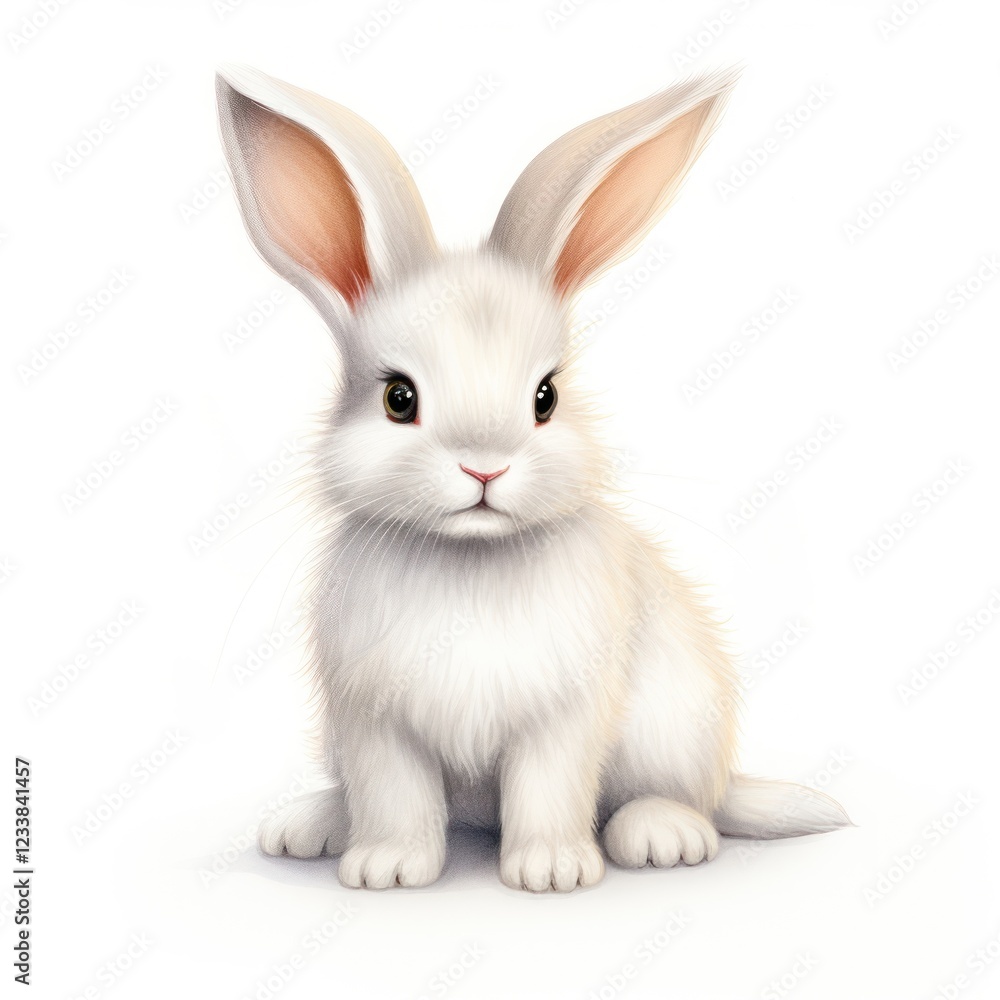 Obraz premium Baby rabbit mammal animal white.