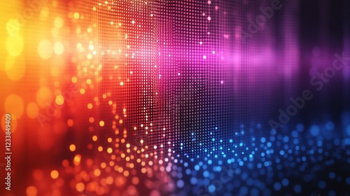 Wallpaper Mural Vibrant abstract digital background with colorful light patterns and glowing dots Torontodigital.ca