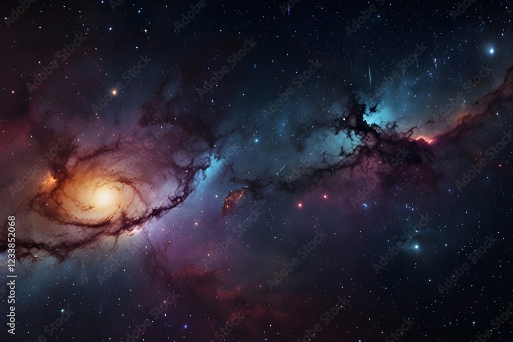 Obraz premium Space galaxy background Generative AI