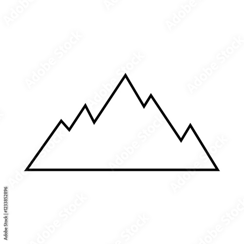 Mountains icon vector. hike, travel illustration sign. camping symbol.