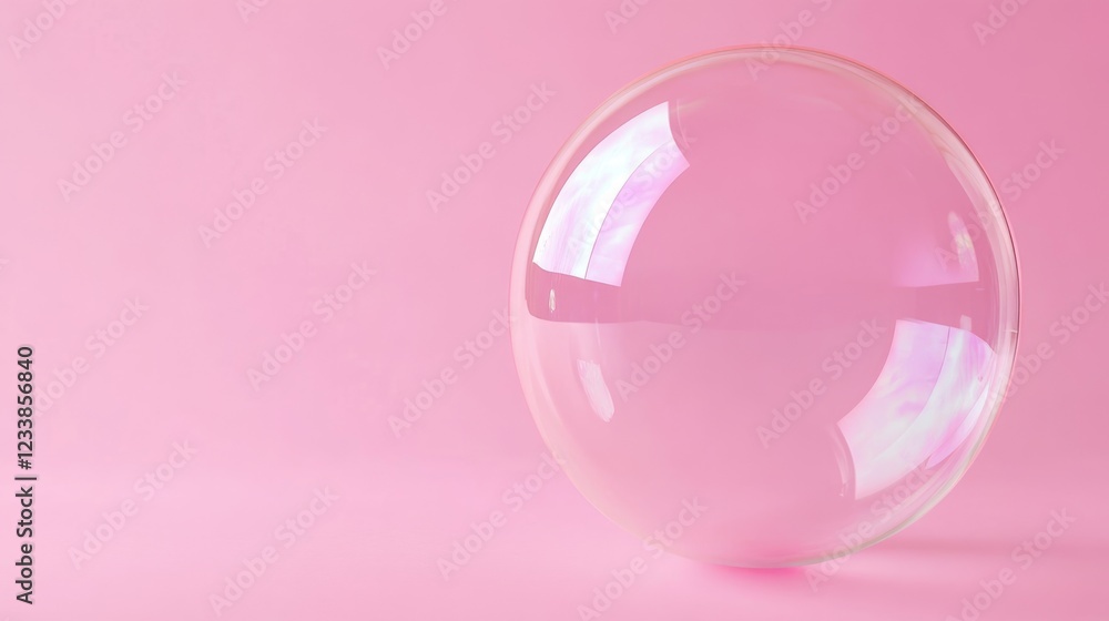 Vibrant Transparent Bubble on Soft Pink Background Abstract Nature Close-Up with Space for Text or Creative Design Vibrant Transparent Bubble on Soft Pink Background Abstract Nature Close-Up with Space for Text or Creative Design