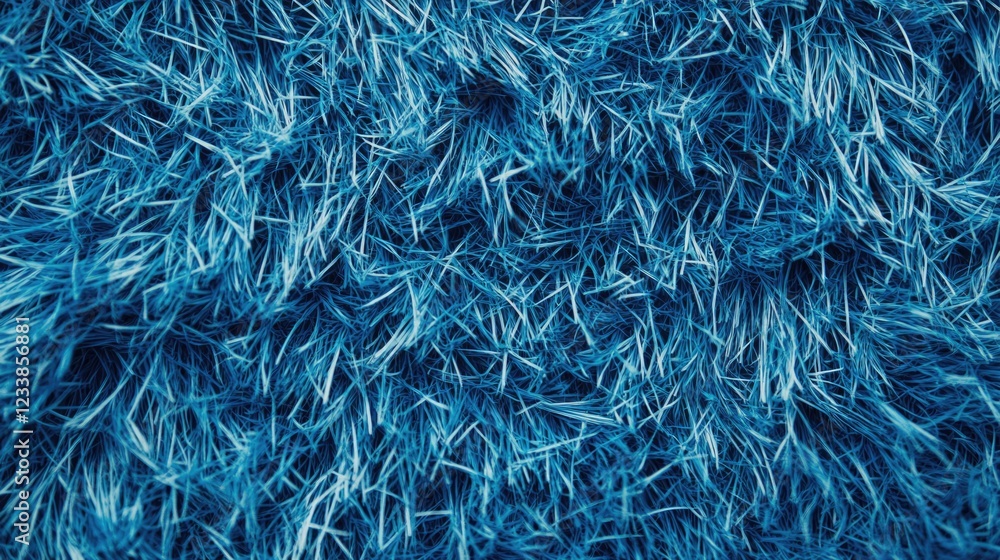 Obraz premium Vibrant Close Up of Soft Blue Grass Texture Ideal for Background or Text Placement in Creative Designs