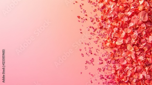 Vibrant Confetti Burst on Colorful Ombre Background with Negative Space for Custom Text or Design Elements photo