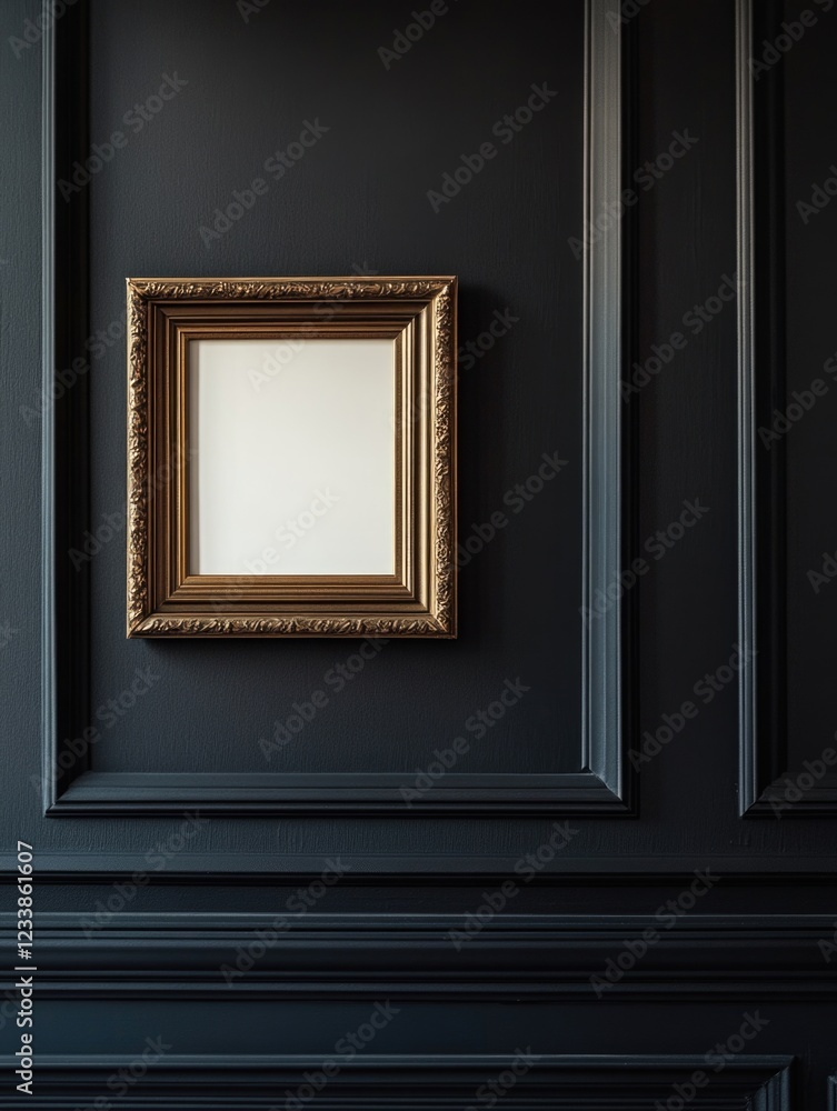 Empty Gold Picture Frame