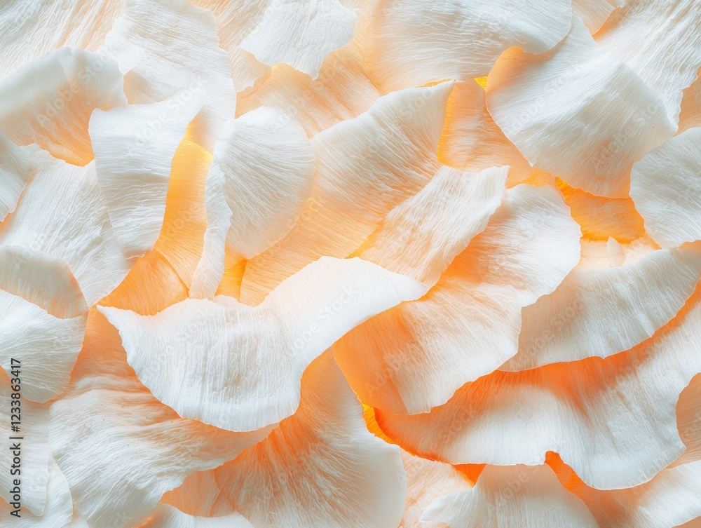 Delicate white coconut shavings macro shot culinary warm lighting textural beauty gourmet concept Delicate white coconut shavings macro shot culinary warm lighting textural beauty gourmet concept