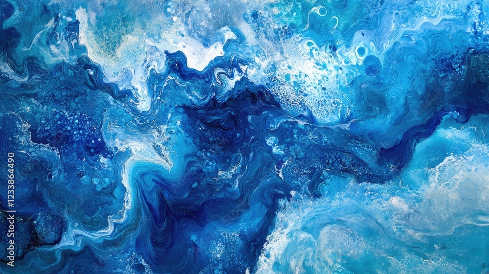 Abstract Ocean Waves in Various Shades of Blue Creating a Dynamic and Captivating Visual Experience Abstract Ocean Waves in Various Shades of Blue Creating a Dynamic and Captivating Visual Experience