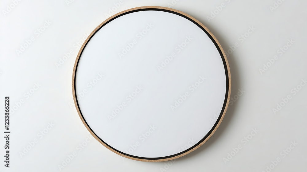 round wall mirror with wooden frame, featuring minimalist design and clean, white surface. This elegant piece enhances any modern interior decor round wall mirror with wooden frame, featuring minimalist design and clean, white surface. This elegant piece enhances any modern interior decor