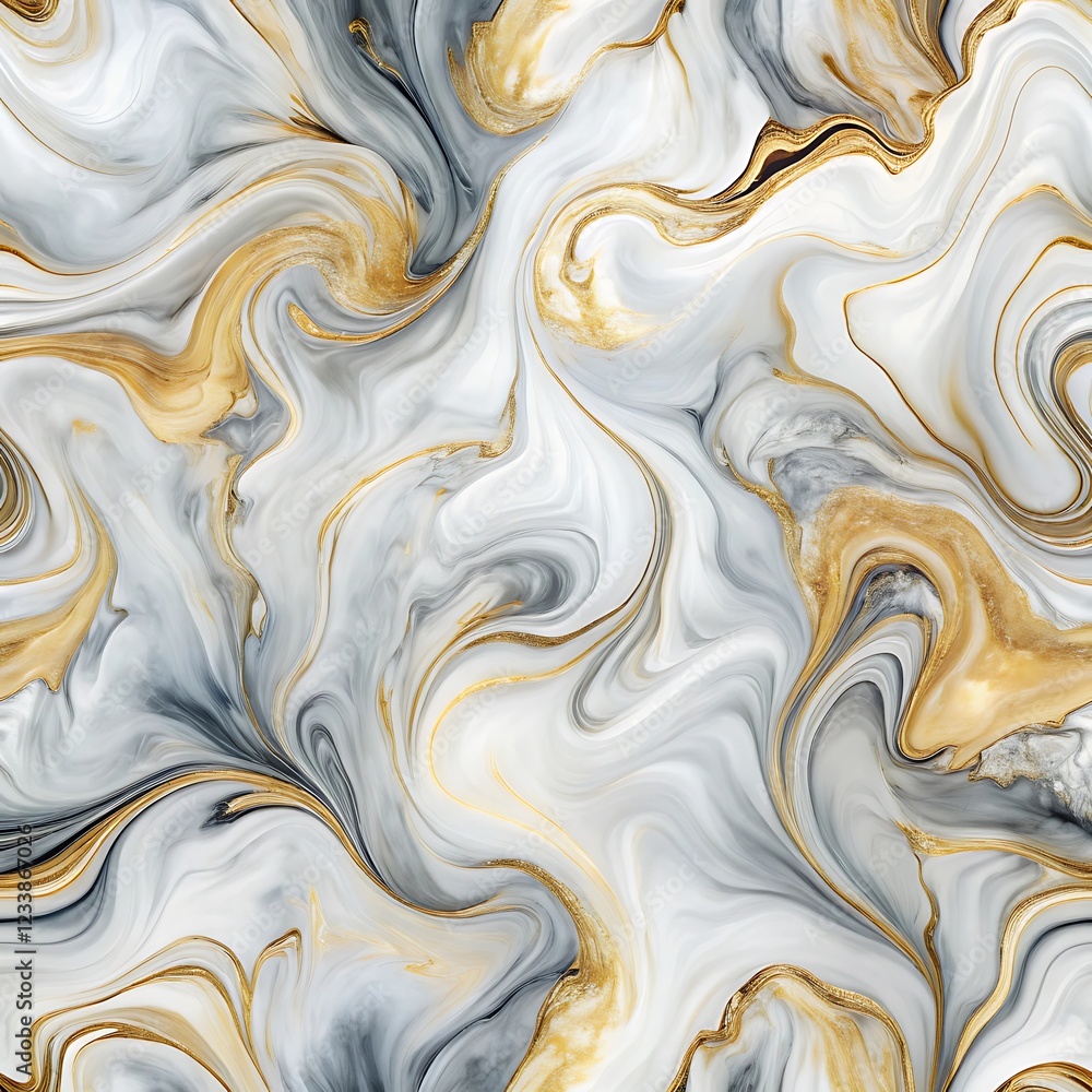 Gold and white swirl pattern. Seamless pattern Gold and white swirl pattern. Seamless pattern