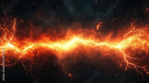 Wallpaper Mural Cosmic nebula with vibrant lightning and plasma energy illustrating the dynamic power of the universe in a captivating visual display Torontodigital.ca