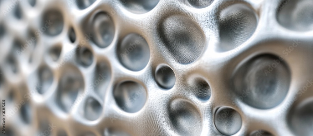 Textured surface with rounded depressions and light reflections in abstract design including copy space Textured surface with rounded depressions and light reflections in abstract design including copy space
