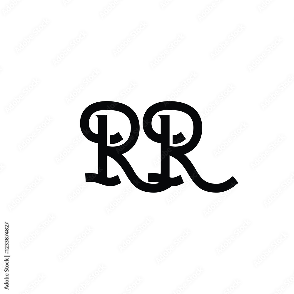 RR monogram logo design letter text name symbol monochrome logotype alphabet character simple logo RR monogram logo design letter text name symbol monochrome logotype alphabet character simple logo