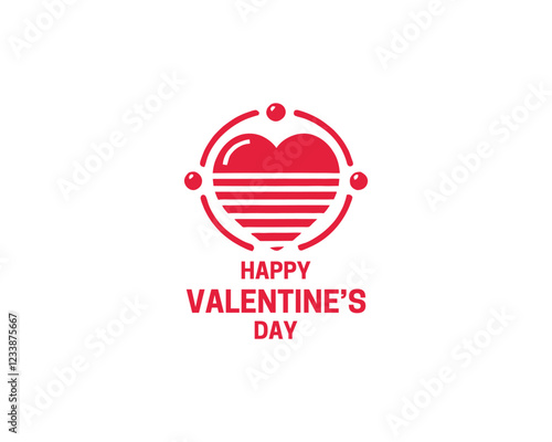 happy valentine's day logo design.