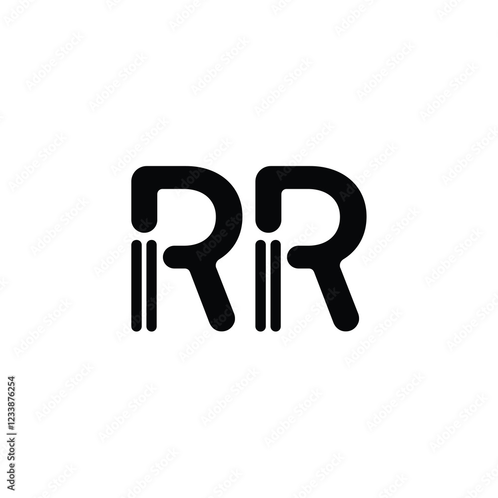 RR monogram logo design letter text name symbol monochrome logotype alphabet character simple logo RR monogram logo design letter text name symbol monochrome logotype alphabet character simple logo