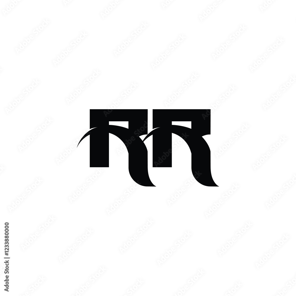 RR monogram logo design letter text name symbol monochrome logotype alphabet character simple logo RR monogram logo design letter text name symbol monochrome logotype alphabet character simple logo