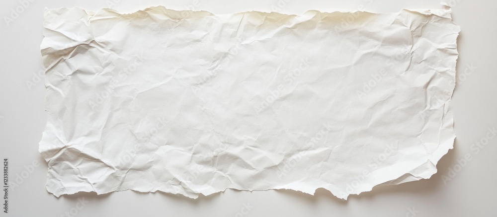 Crumpled white paper texture on a clean background suitable for overlaying text Copy Space Crumpled white paper texture on a clean background suitable for overlaying text Copy Space