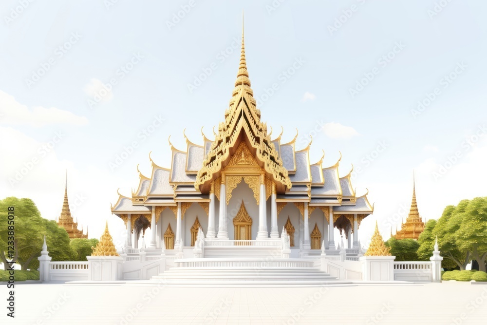 Thai Temple temple architecture building. Thai Temple temple architecture building.