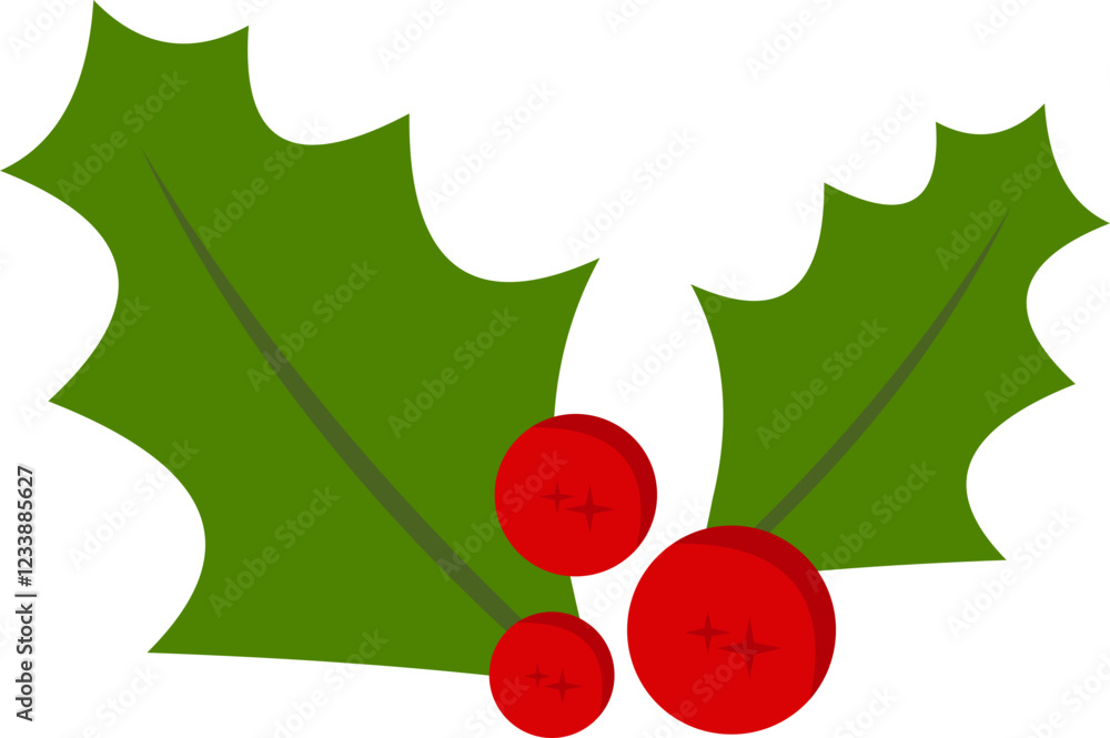 Holly Christmas Leaves Corner Holly Christmas Leaves Corner